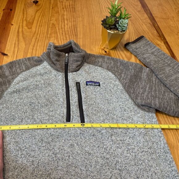 Patagonia Mens Gray Brown 1/4 Zip Better Sweater Fleece Jacket Size Medium 25522 - Picture 6 of 7